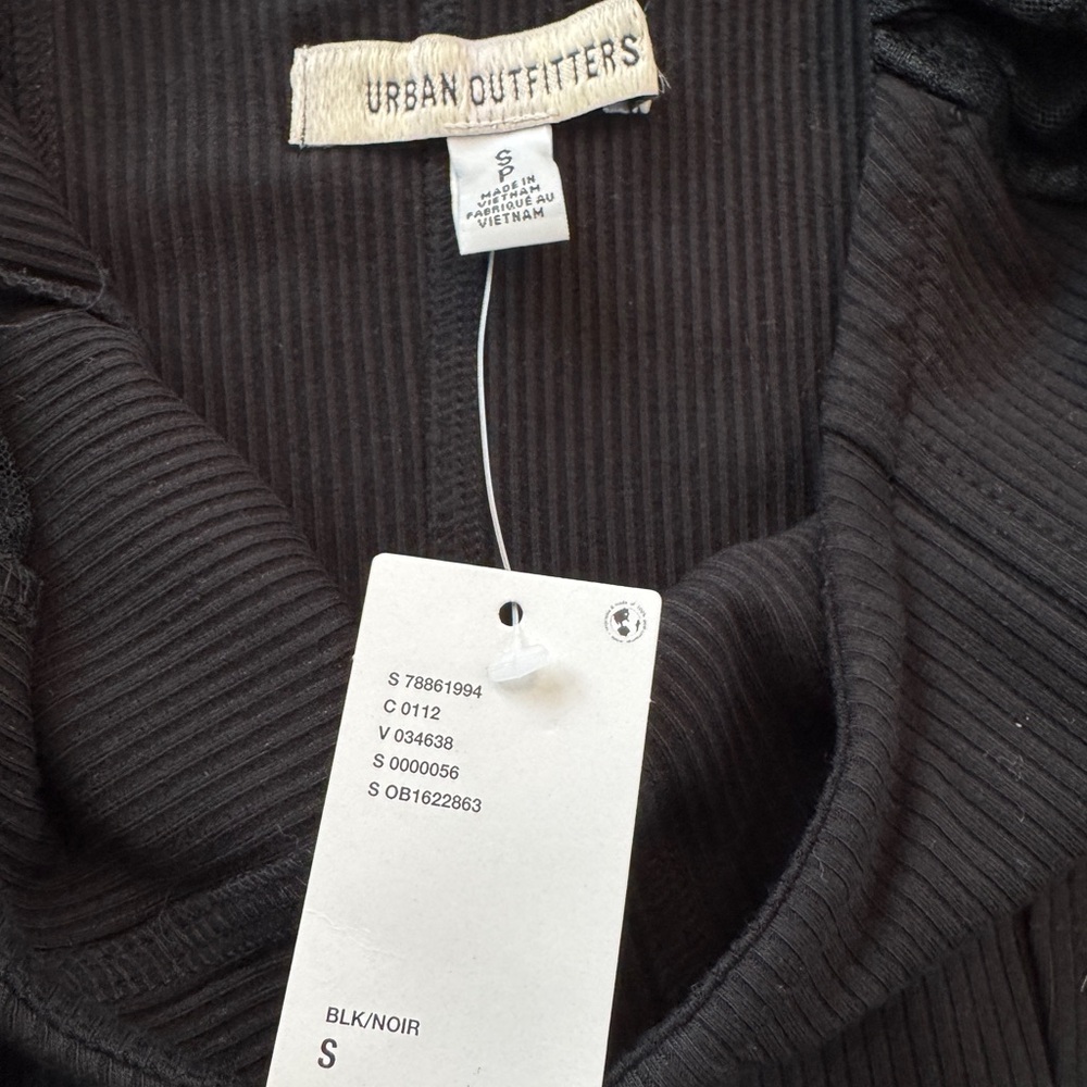 Urban Outfitters Black Long Sleeved Crop Top-Size S NWT - Picture 4 of 8